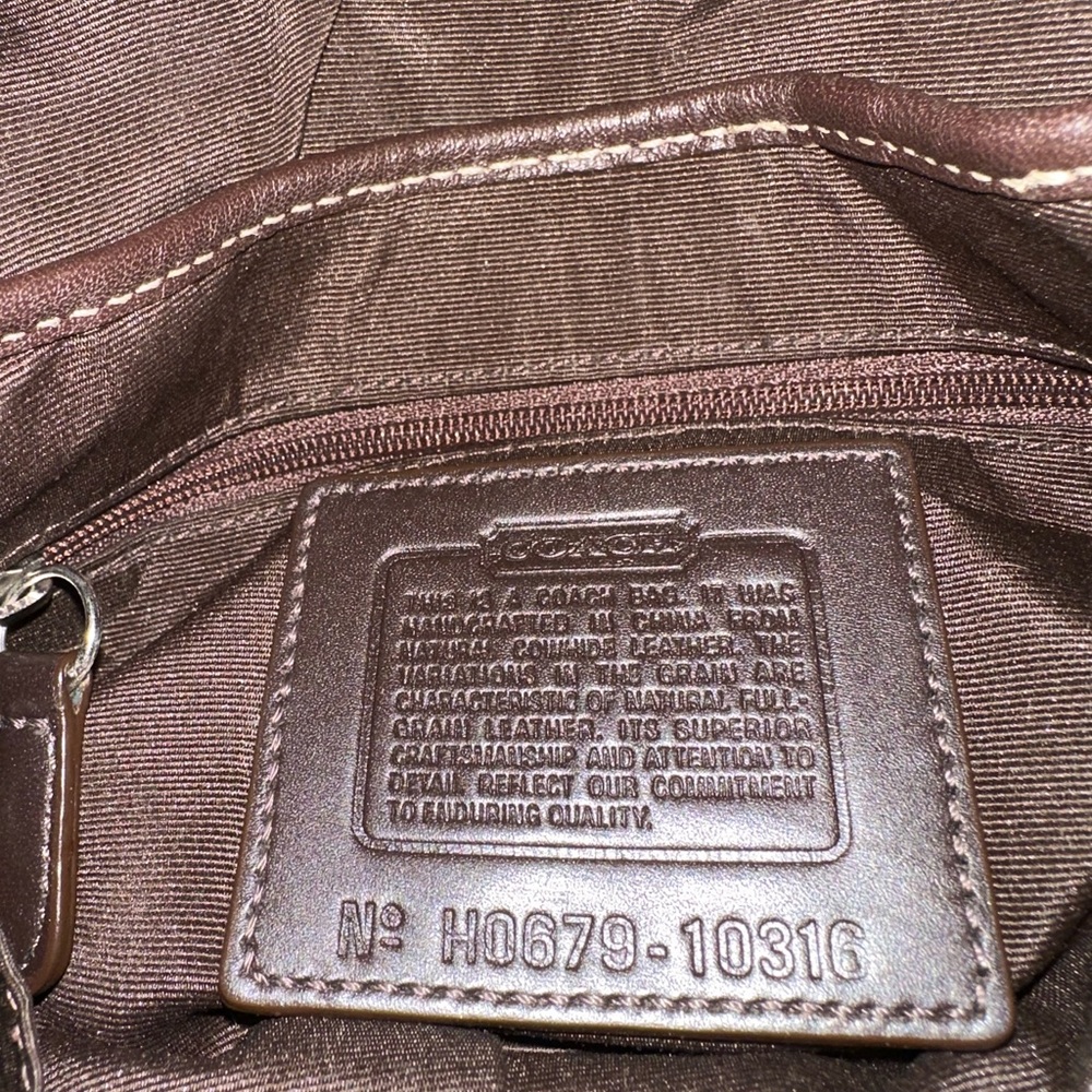 Vintage Coach Soho Flap Chocolate Brown Leather Shoulder Bag w Silver Hardware - Picture 15 of 16